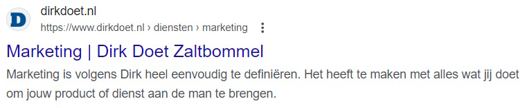 titel en meta tag Dirk